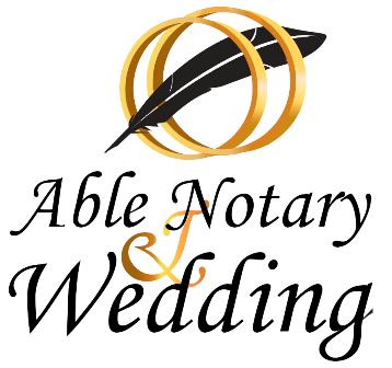 Able Notary & Wedding Logo